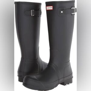 Black Matte Tall Hunter Rain Boots